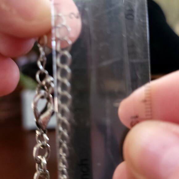 Vintage Silver Statement Choker Necklace Ornate Etched Plates with Pendant Drop - Picture 10 of 10